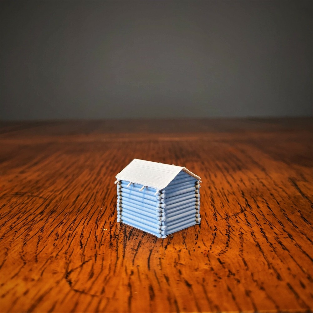 HO-Scale - Small Log Cabin Shed - 1:87 Scale Building