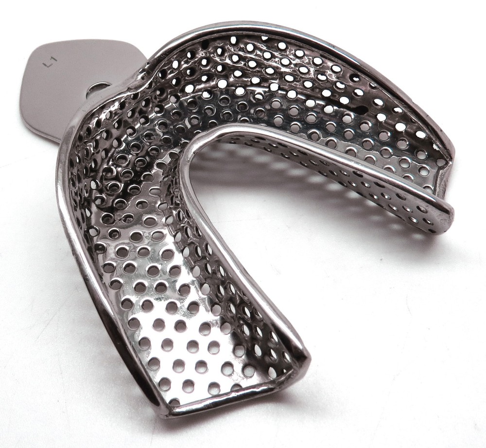 Dental Impression Perforated Large Trays Upper & Lower Autoclavable Tools