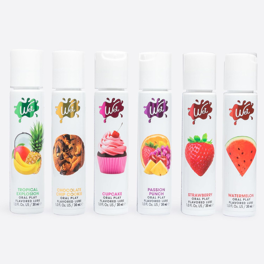 6-Pack Flavors Sampler - Strawberry, Watermelon, Passion Punch, Tropical Expl...