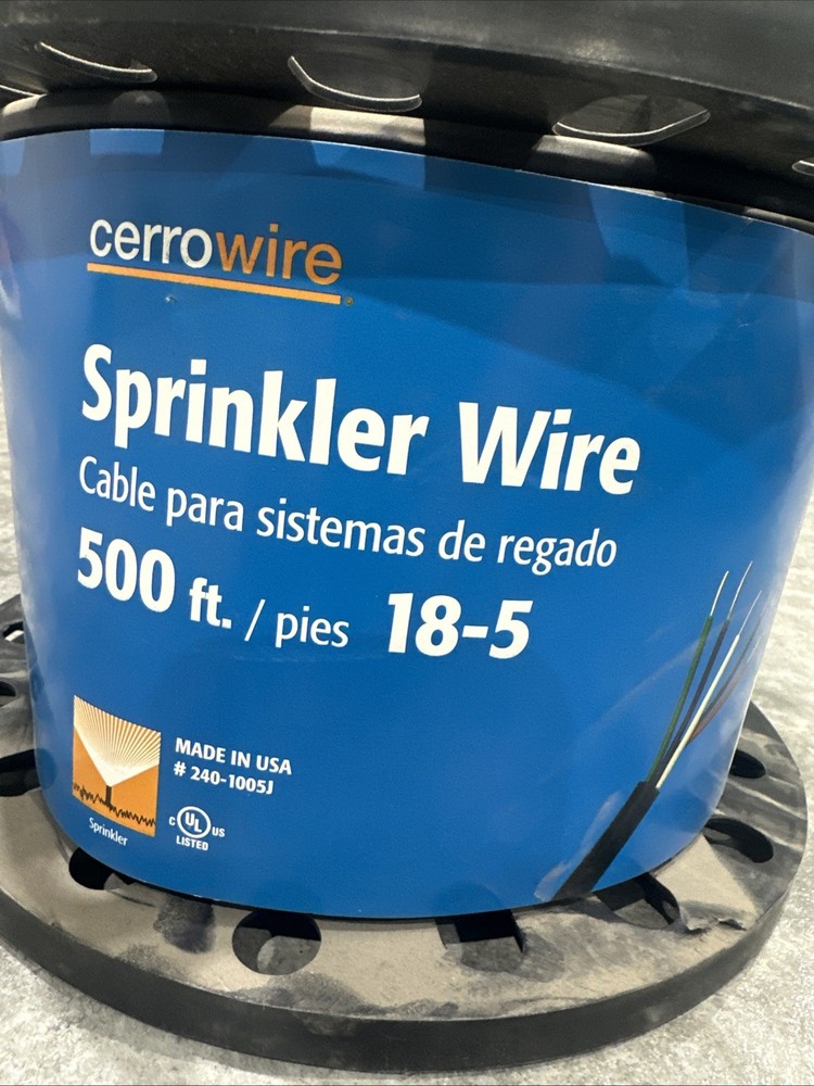 Cerrowire 500 ft. 18/5 Black Solid Copper Sprinkler Wire