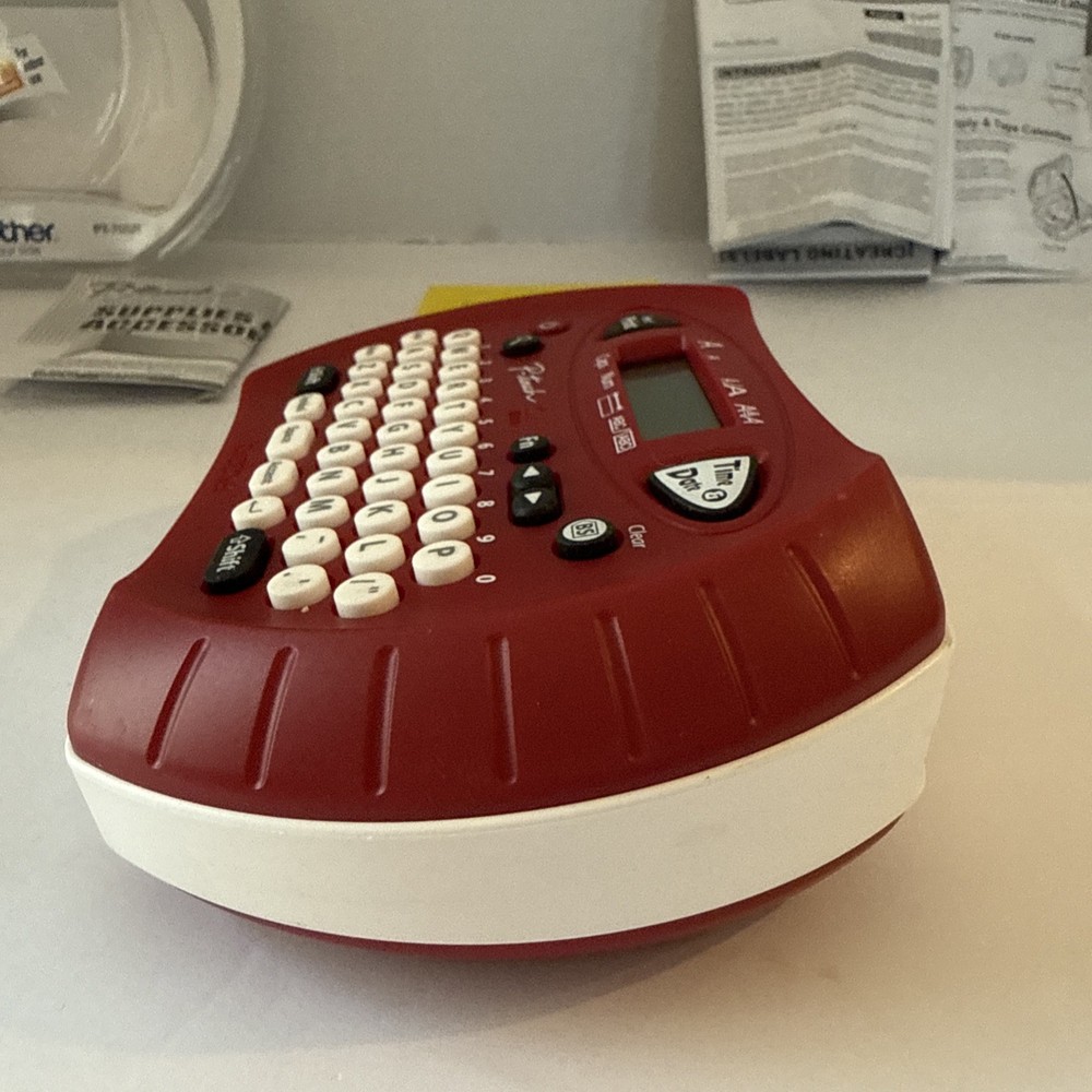 Brother P-Touch PT-70 Label Maker Printer Red Tested