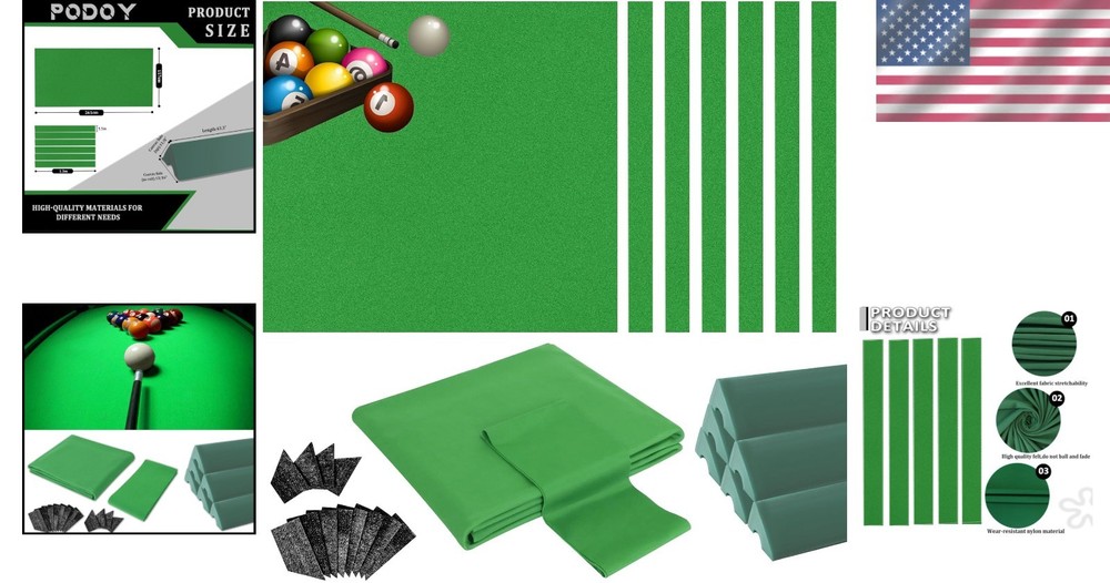 High-Quality Rubber Bumpers Set - Billiard Table Accessories