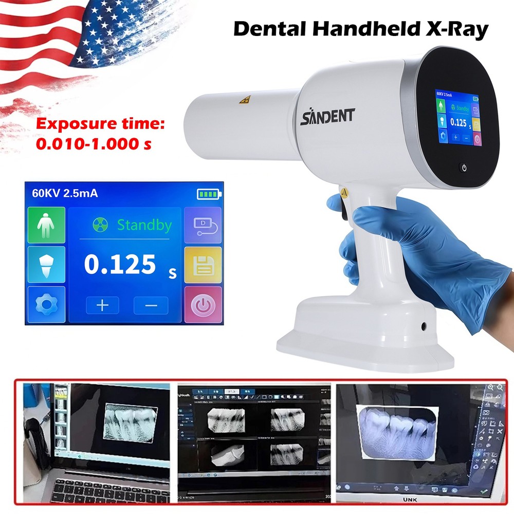 USA Dental Handheld X-rays Unit Machine +Scatter Shield Protective Ring