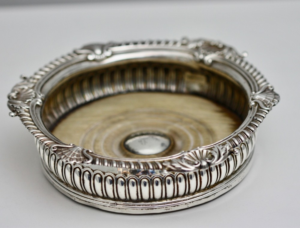 George III Sterling silver wine coaster