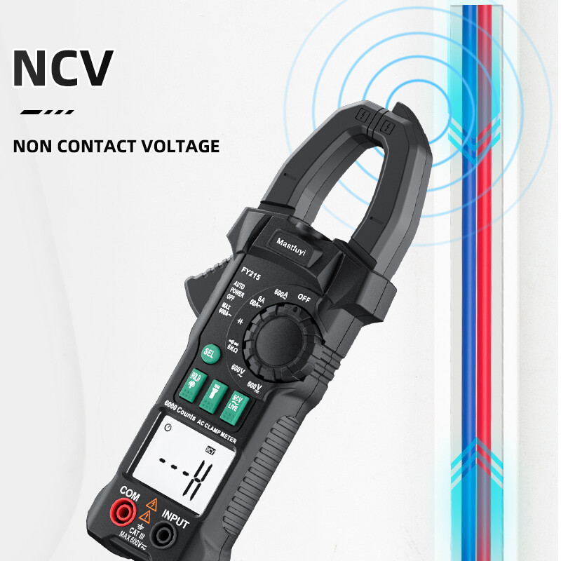 AC DC Digital Clamp Meter Multimeter Amperometric True RMS Capacitance Tester