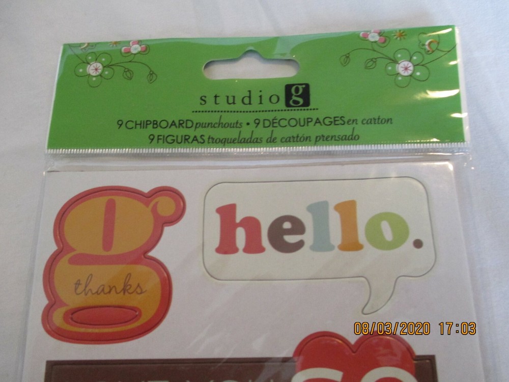Chipboard Punchouts Studio G Lot of FOUR