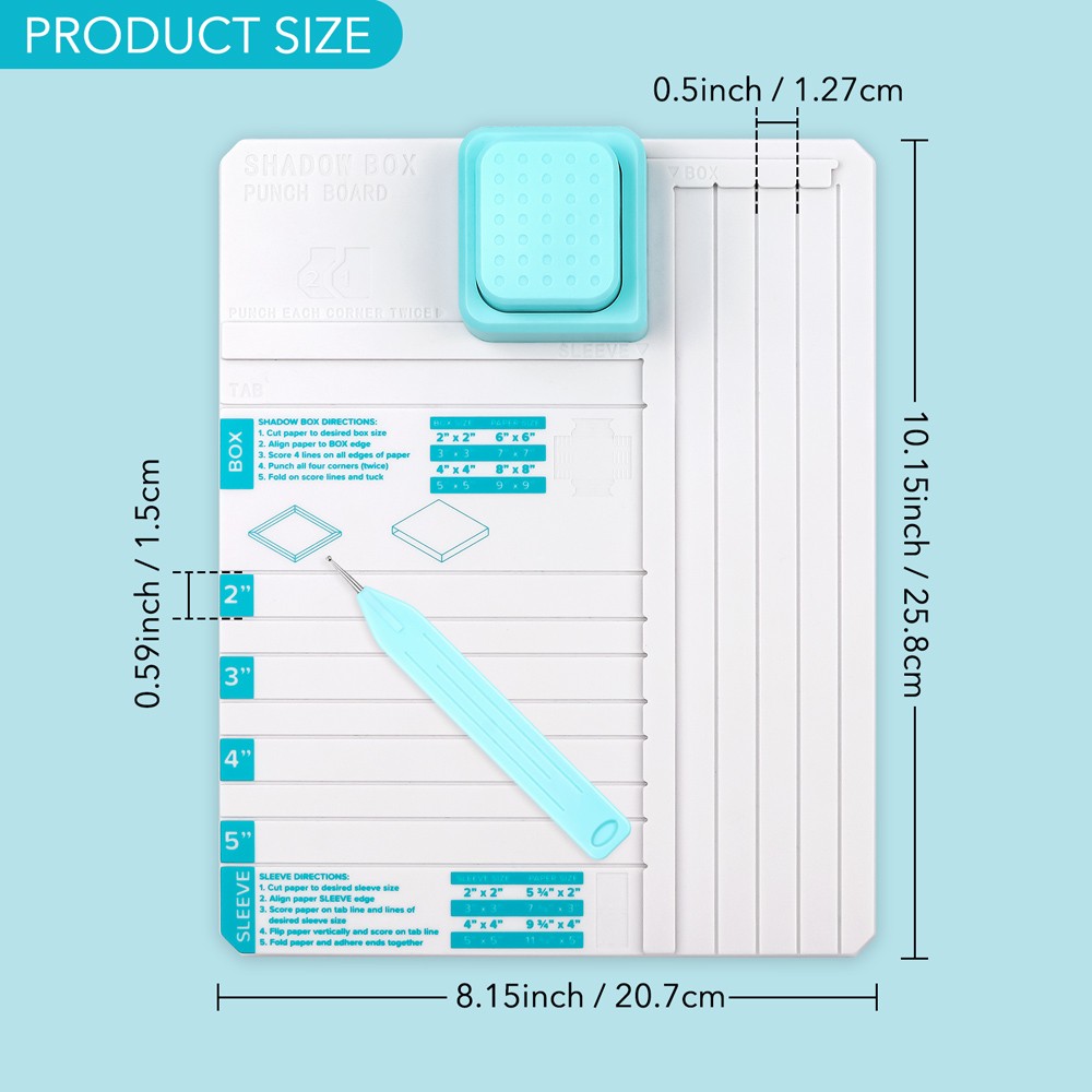 Shadow Box Punch Board for DIY Making Shadow Boxes and Sleeves