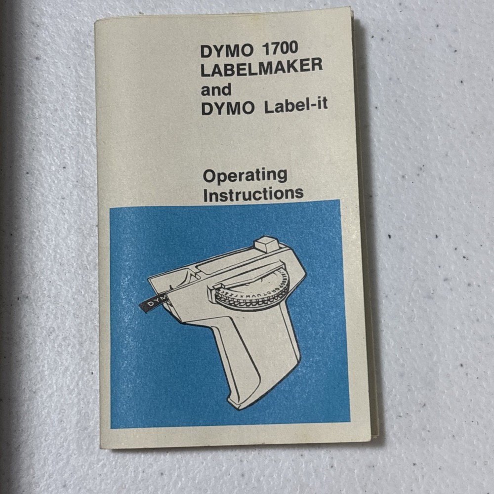 Blue Dymo Organizer 1700 Embossing Label Maker Bundle Works original packaging