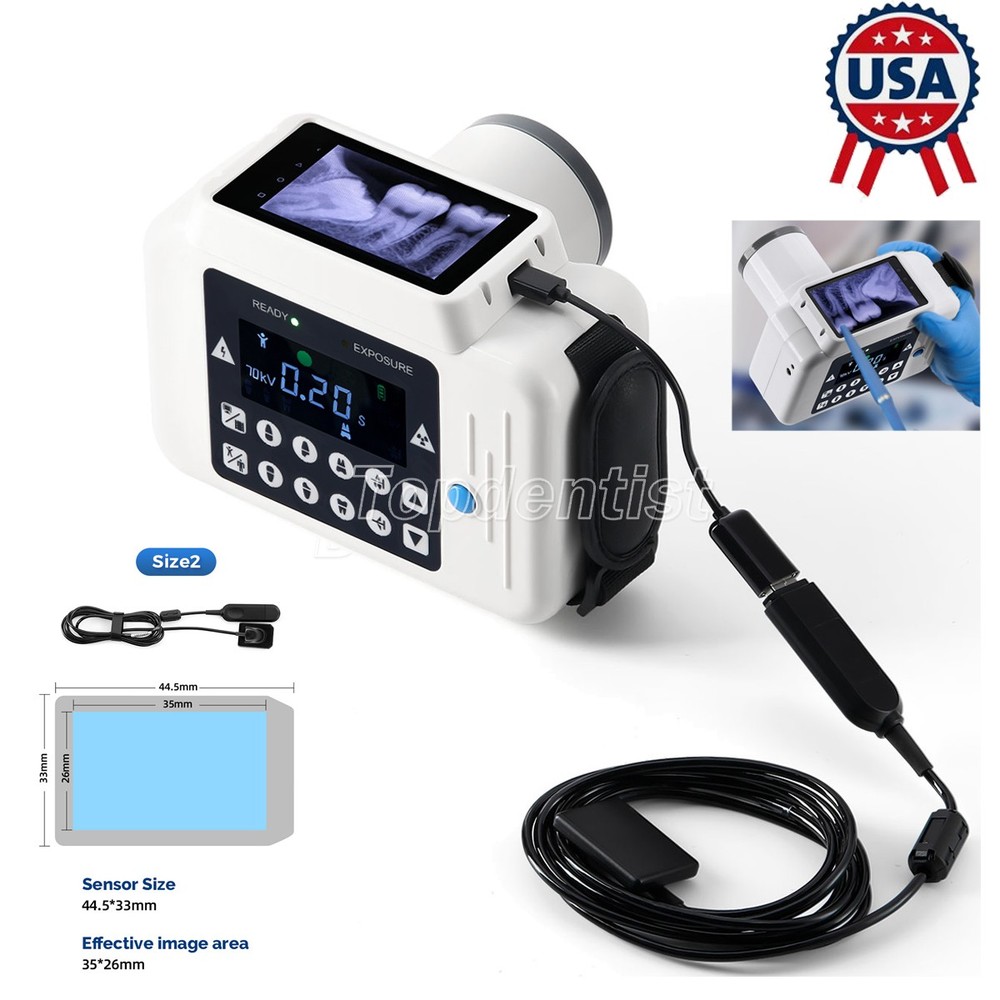 Dental X Mobile Ray No Shield Digital Machine Unit LCD Screen w/ Sensor 2.0 Size