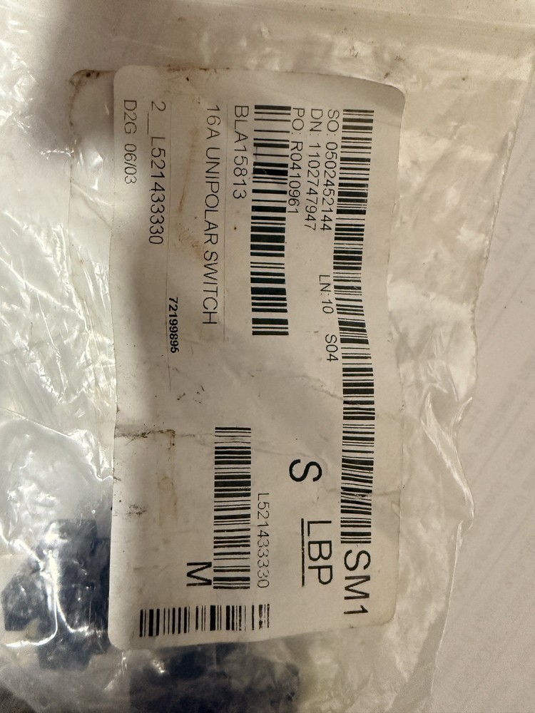 Blakeslee 15813 Unipolar Switch, 16A