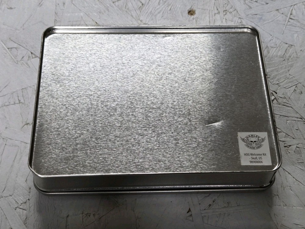 Harley Davidson HOG (Harley Owners Group) Tin w/Booklet, Patch, Pin, & Bell