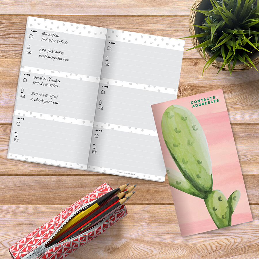 Cactus Address and Contacts Pocket Book