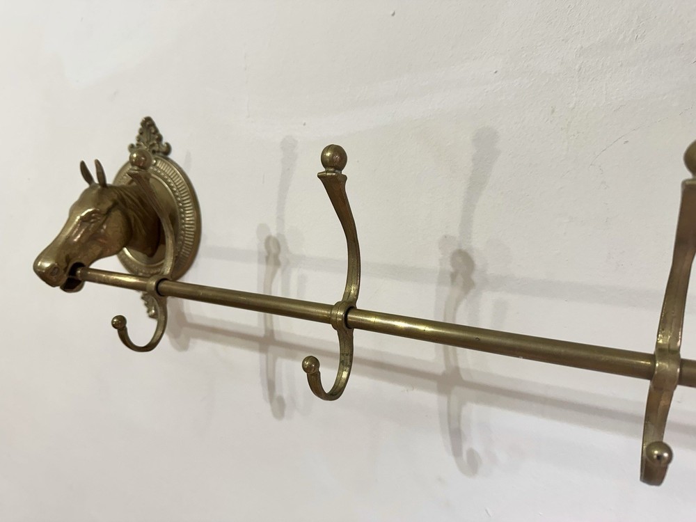 Mid century brass coat rail.