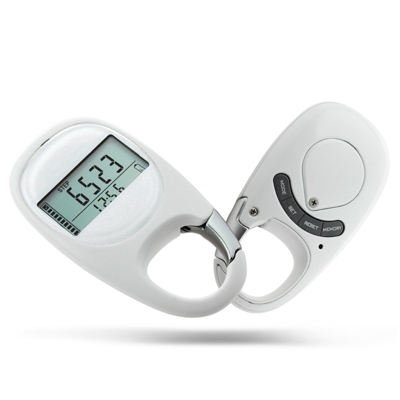 Simple LCD Display Walking Step Counter Clip on Step for Walking 3D Pedometer