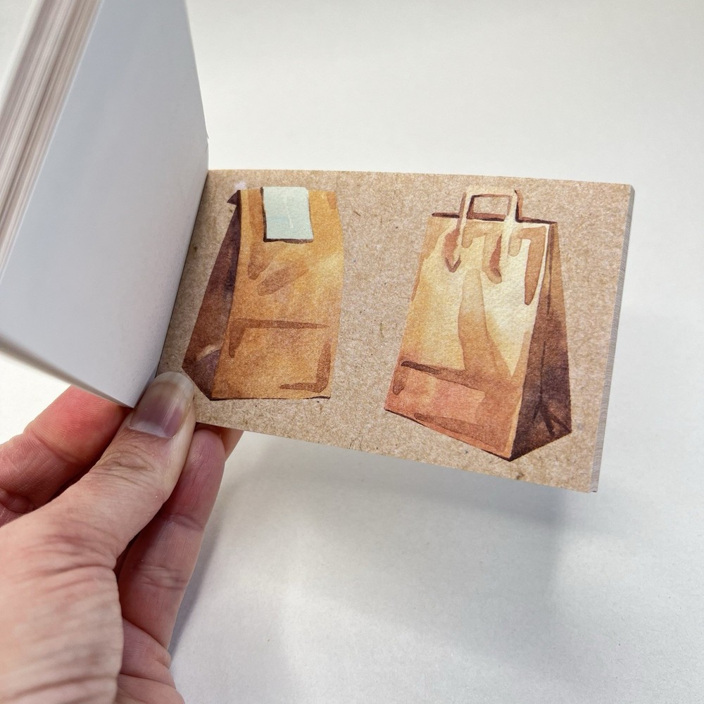 Grocery Bag Memo Note Pad Journaling Planner Lunch Notes