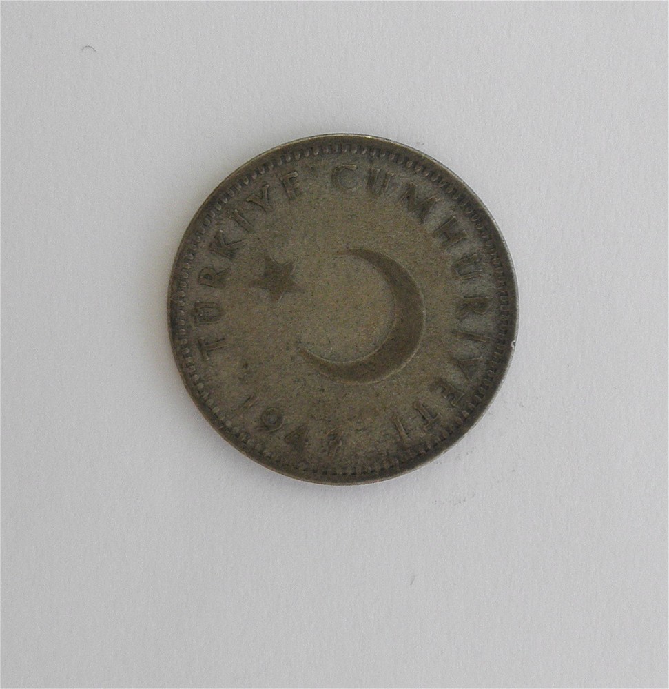 1947 Silver One Lira Coin From TURKEY~~60% Silver