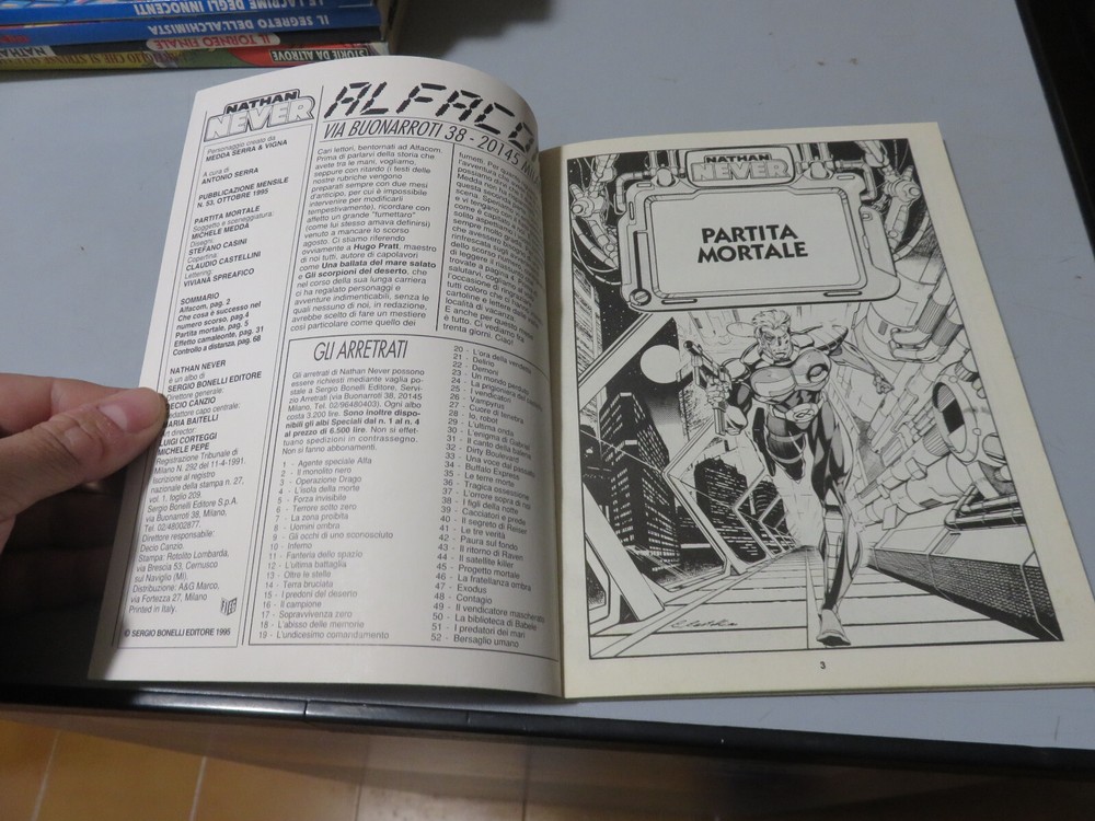 Nathan Never No. 53 Bonelli Editore - Mortal Game - 2700 lire - October 1995