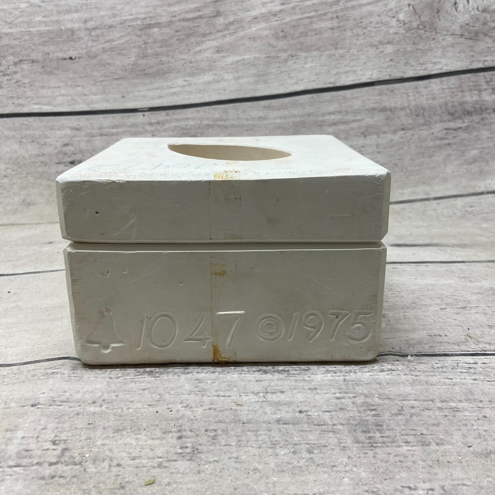 Vintage 1975 Bell Mold Ceramic Casting Mold Large Egg Box Easter #1047