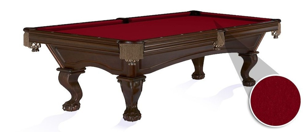 Championship Pool Table Cloth - Saturn - Red 9FT