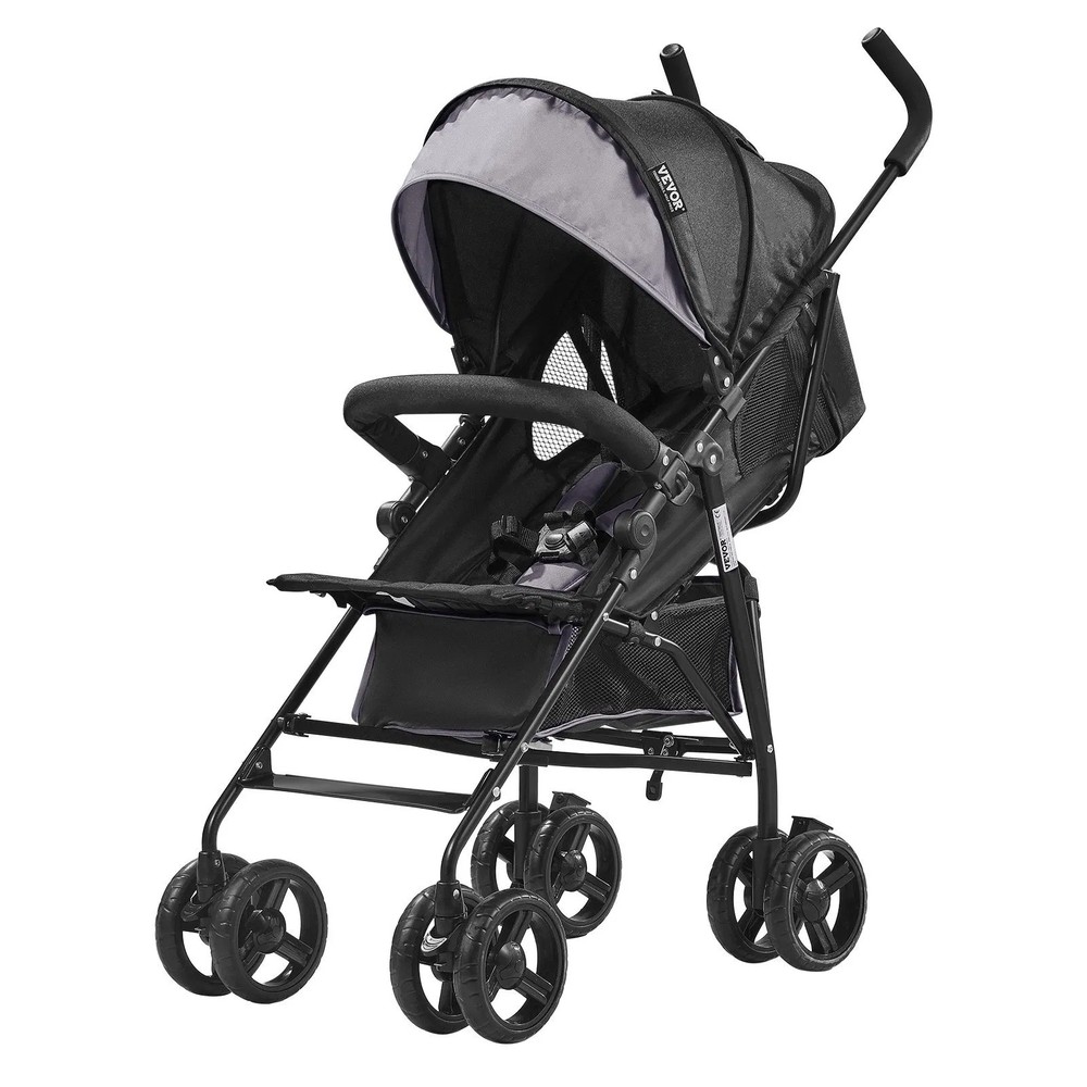 Lightweight Stroller, Compact Easy Fold MultiPosition Recline Canopy Backrest,