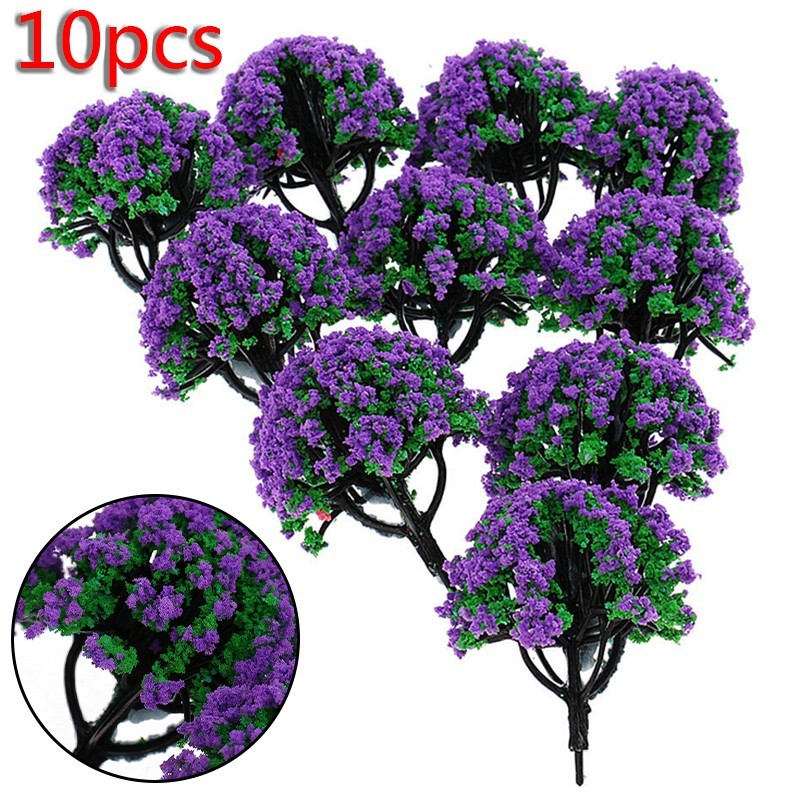 Plastic 10pcs 1: 150 Scale Model Trees Train Railway DIY Park Scenery Protable