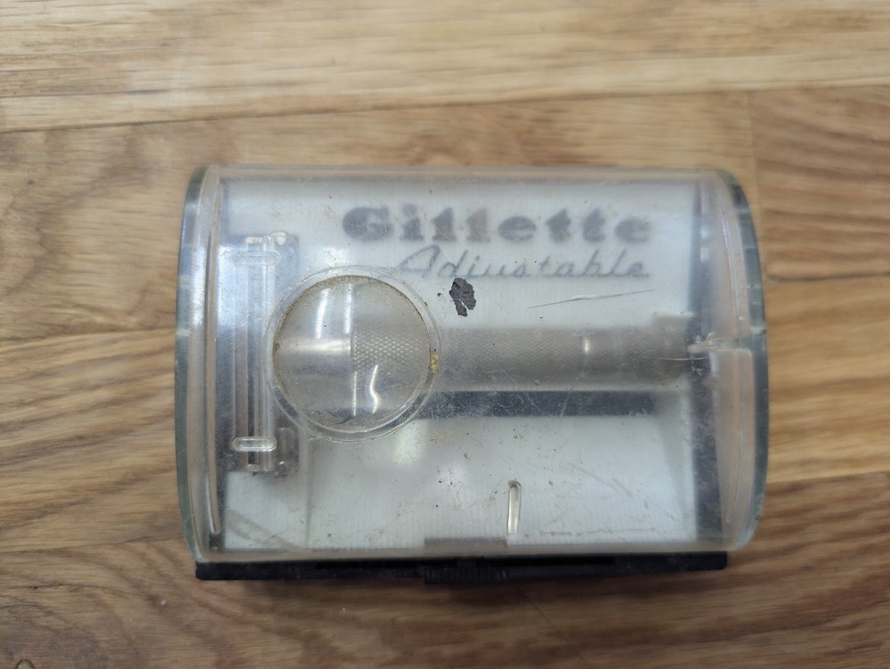 Vintage Gillette Super Speed Adjustable Safety Razor With Case