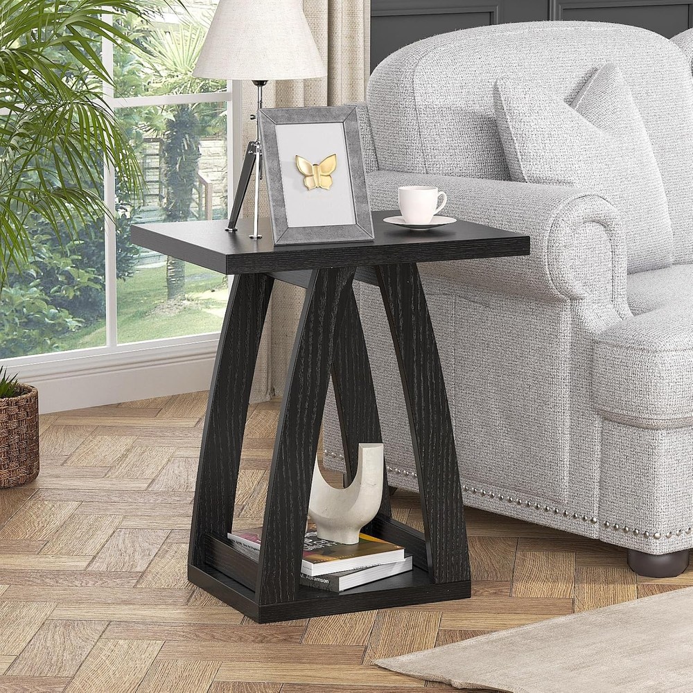 End Table Side Table Nightstand Sofa Side Table W/ Shelf Modern End Table Living