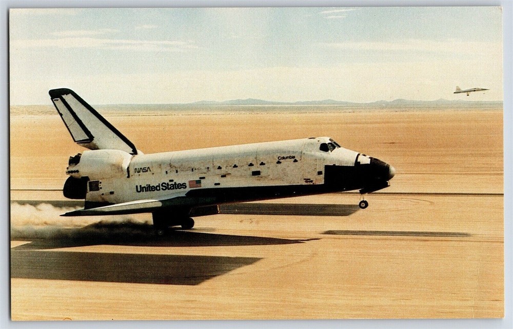 NASA Postcard Space Shuttle Columbia Returns To Earth First Test Flight BR7