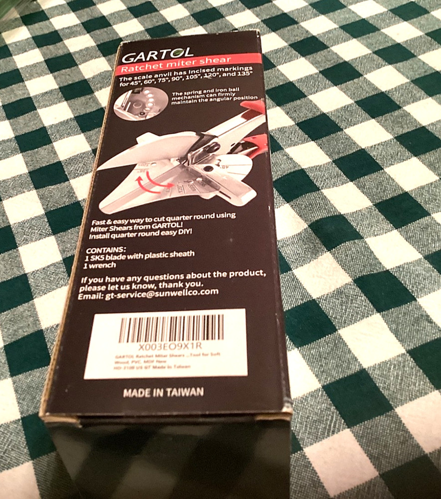 NEW GARTOL Ratchet Miter Shears for Angular Cutting Molding Model HD-3100 IN BOX