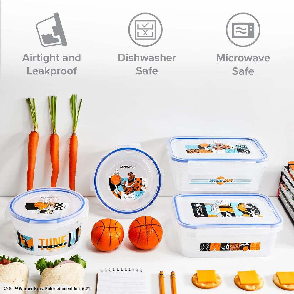 Snapware 8 Pc Plastic Food Storage Container Set BPA Free