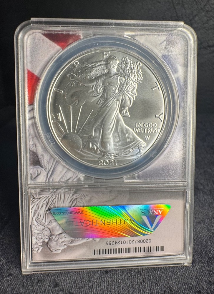 2021 MS70 Silver Eagle 2 Coin Set-Type 1 & Type II ANACS First Strike
