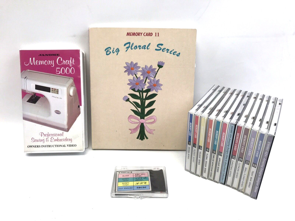 Janome Memory Craft 5000 Computerized Sewing & Embroidery Machine w/ Accessories