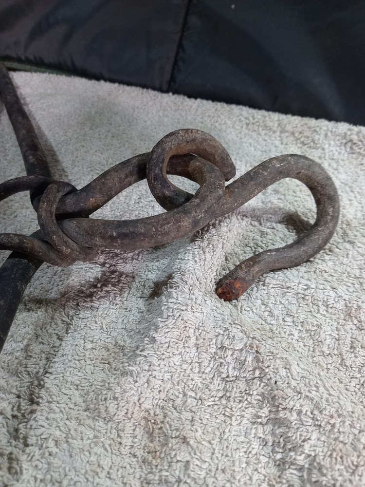 Antique Fireplace Trammel Hand Forged