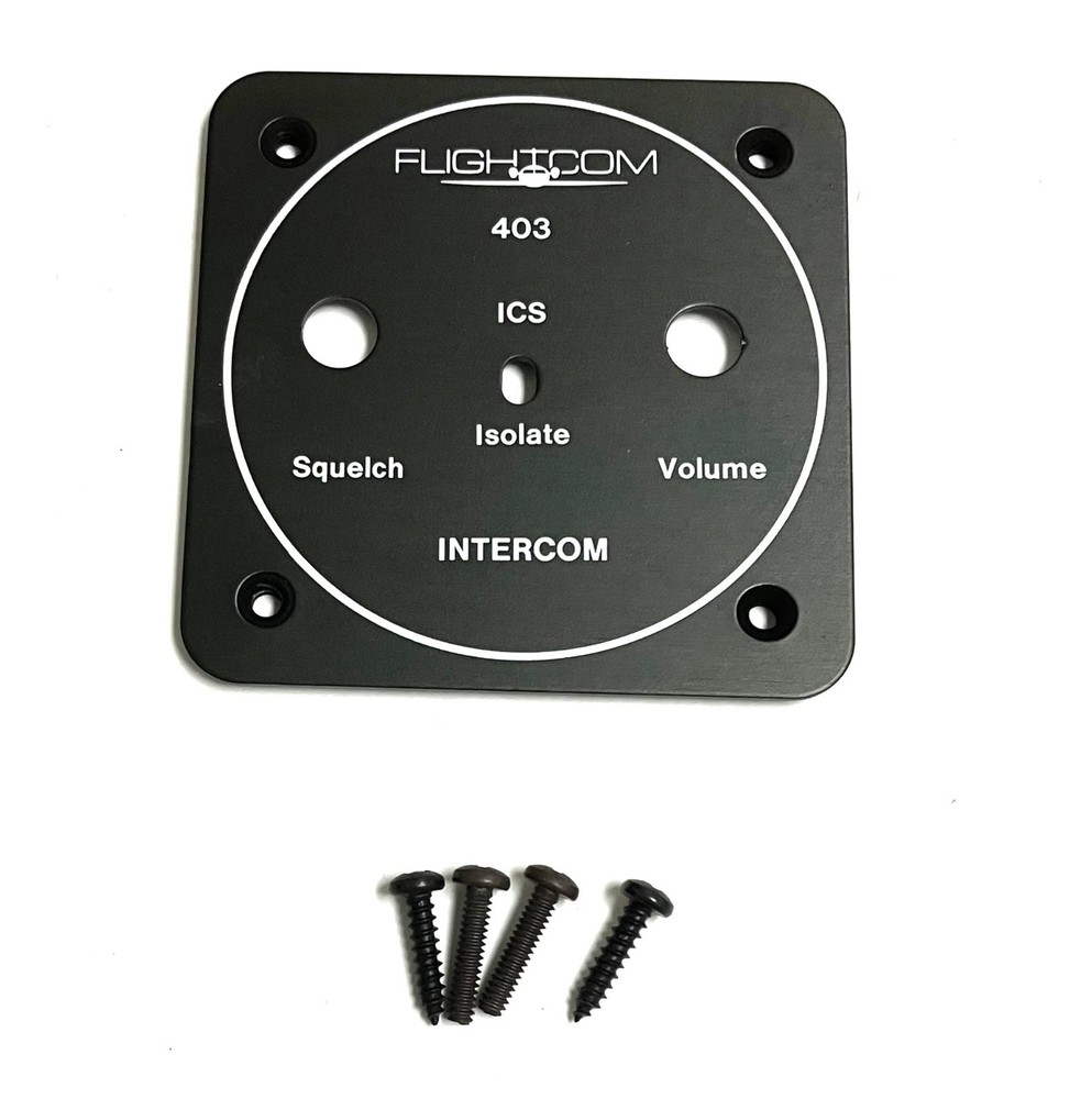Flightcom Faceplate for 403 Intercom Square Mounting Panel Plate 2 1/2" X 2 1/2"