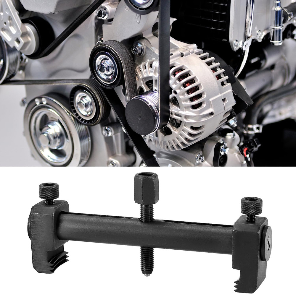 Universal Ribbed Drive Pulley Crankshaft Remover Tool Puller with Low Profile Ar