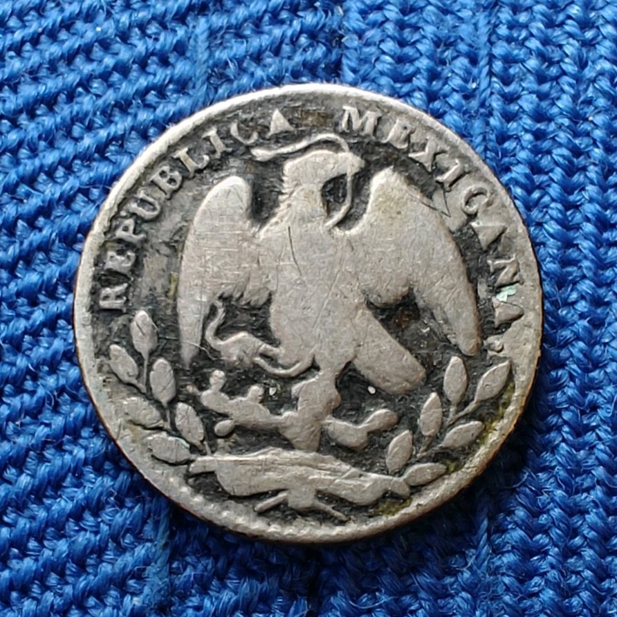 Mexico 1868 5 Centavos Mo Silver Coin