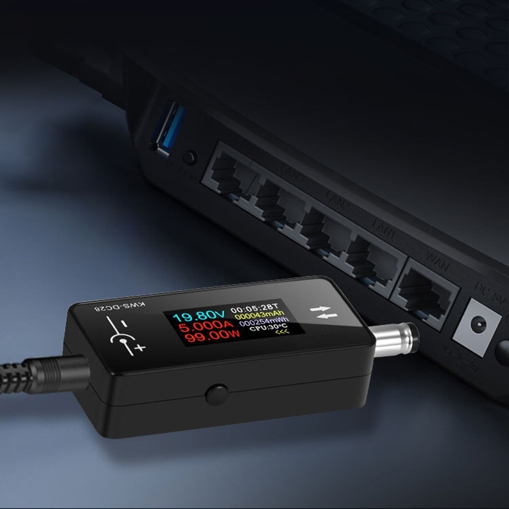 DC5525 Charging Tester with Intelligent Memory Function and Dual Display