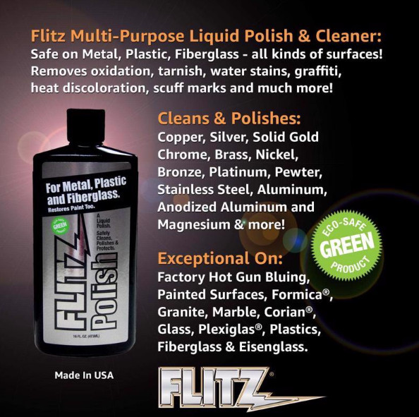 FLITZ All Metal Polish 3.4oz Liquid Formula 2 PACK