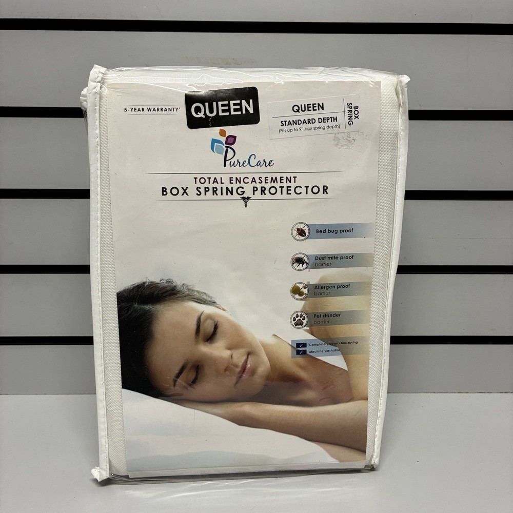 PureCare Total Encasement Box Spring Protector Queen