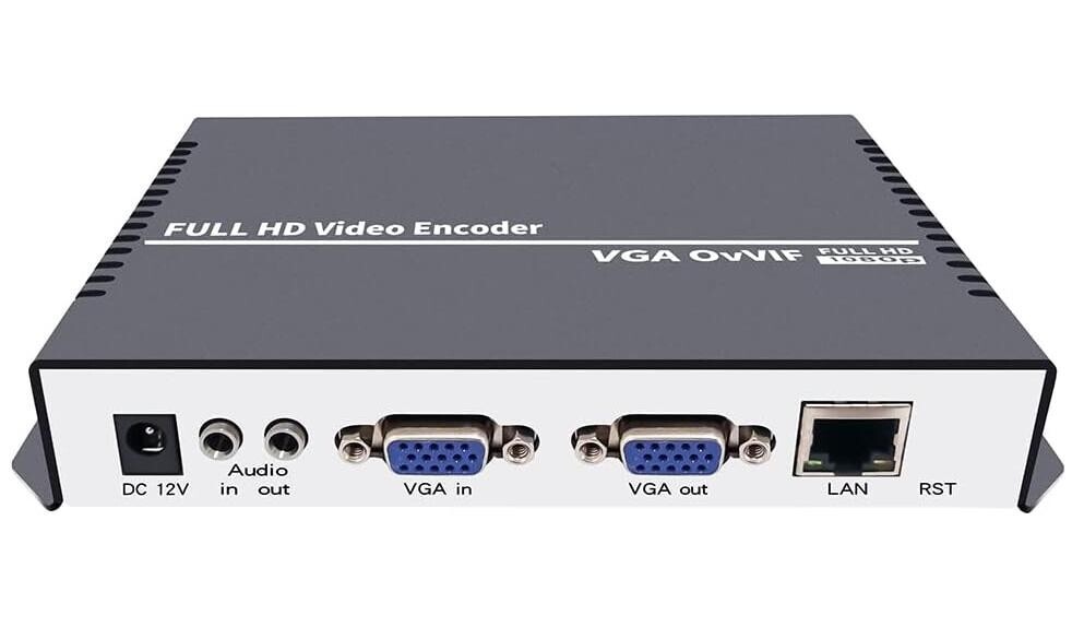 H.264 VGA Video Encoder VGA to IP Stream for IPTV, Live Stream, Broadcast Suppor