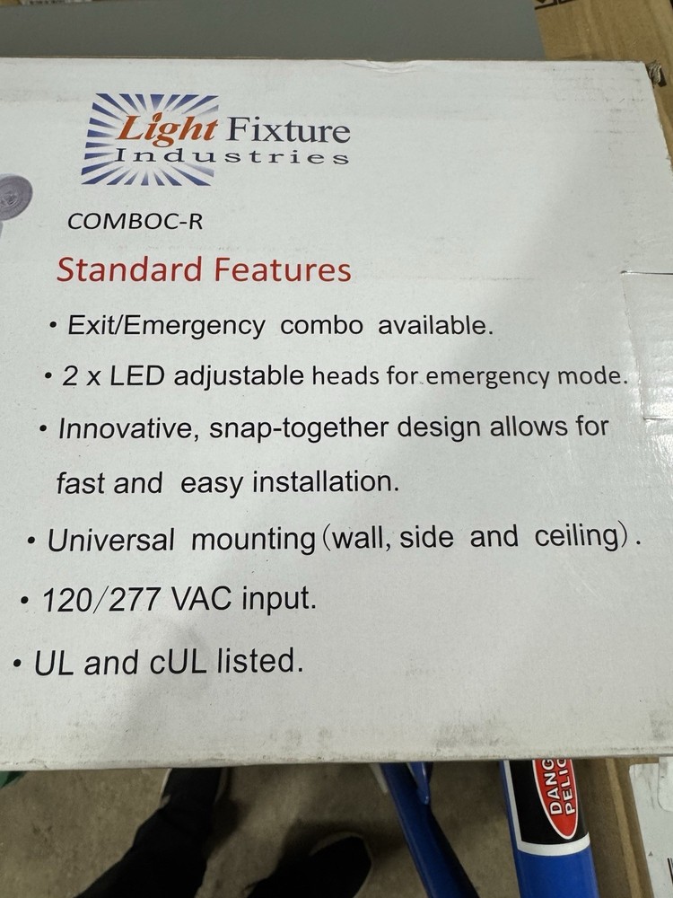 Light Fixture Industries COMBOC-R Exit Lights