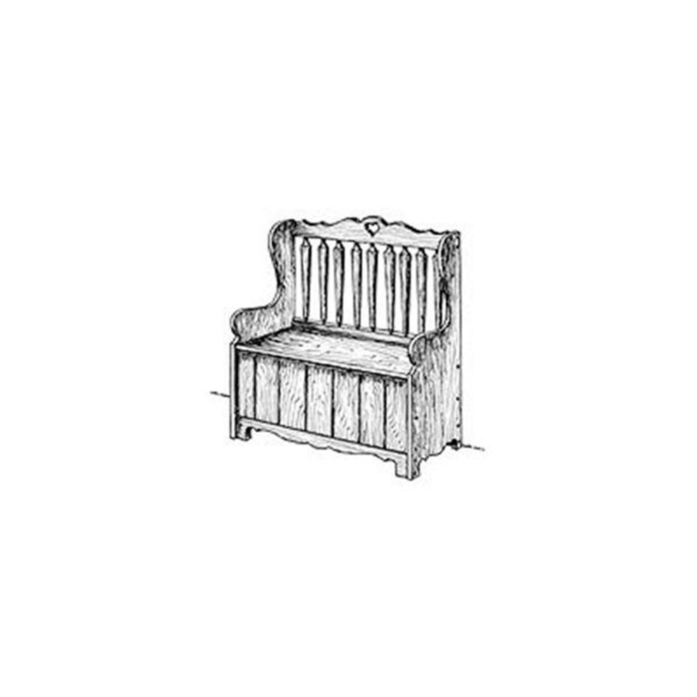 Woodcraft Project Paper Plan to Build Hall Storage Bench