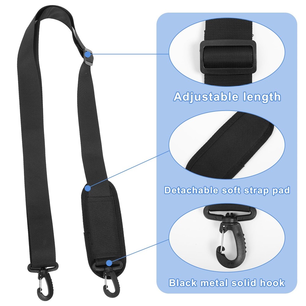 Shoulder Strap, 65 inch Adjustable Duffel Bag Shoulder Strap Replacement with...