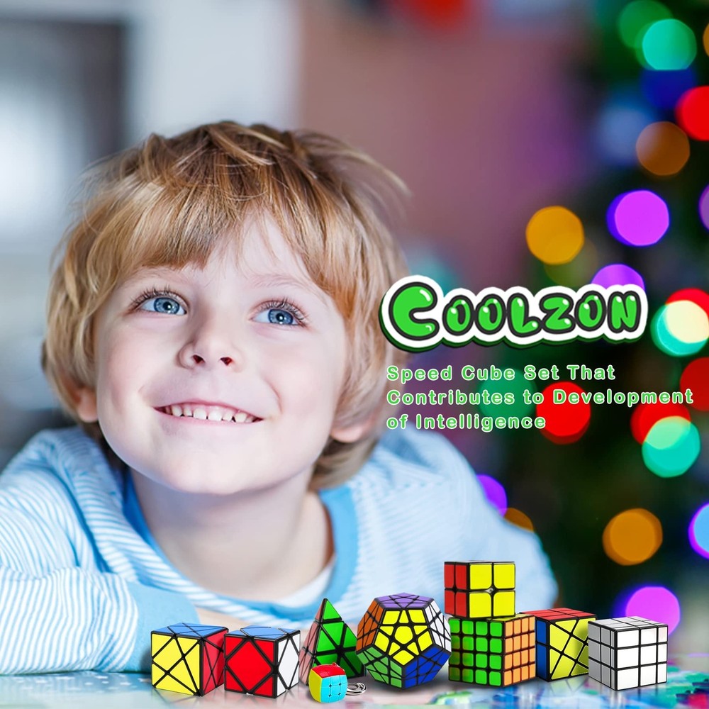 Speed Cube Set, Puzzle Cube,9 Pack Magic Cubes Pyraminx Pyramid + 2x2 + 3x3 +...