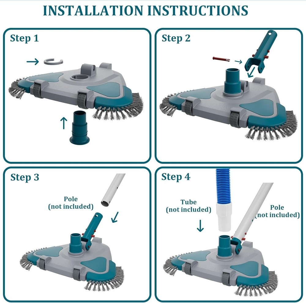 Upgrade Triangular Pool Vacuum - Vinyl Lined Pools