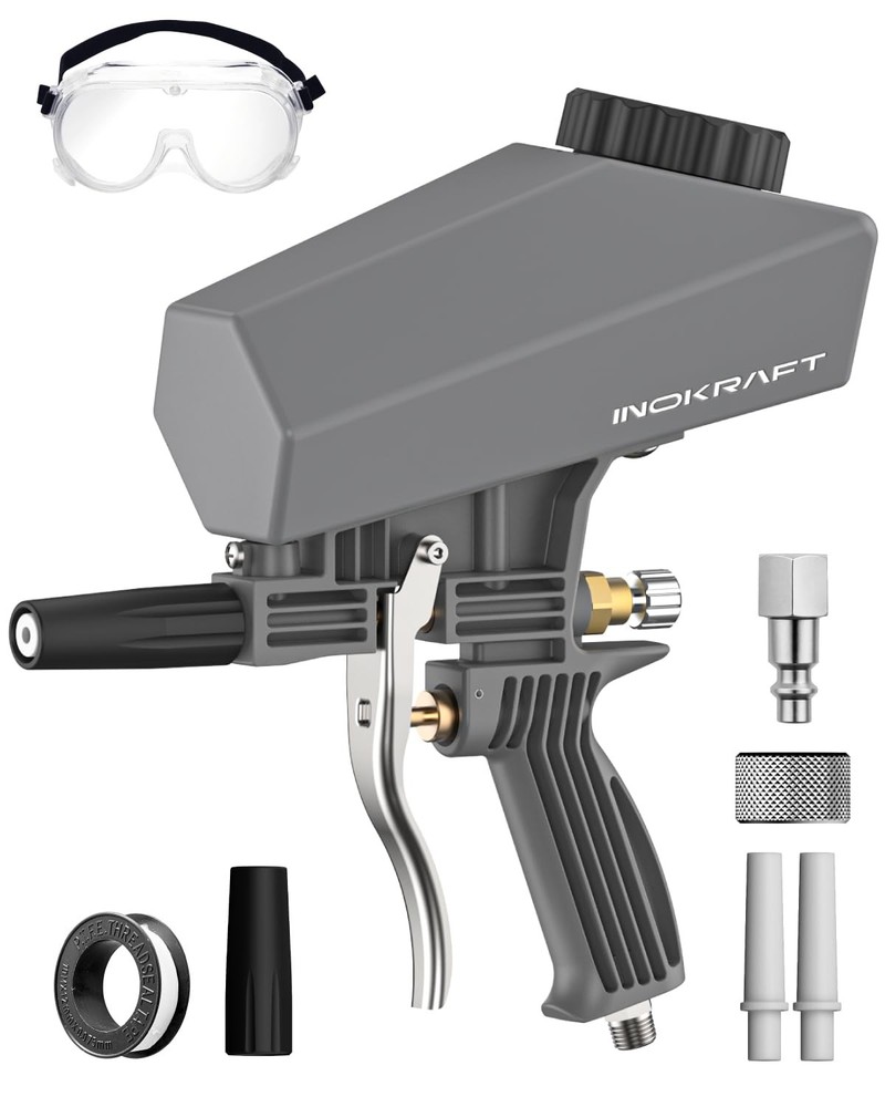 Inokraft Leak-Proof Portable Sand Blaster Gun Kit Sandblaster Basic