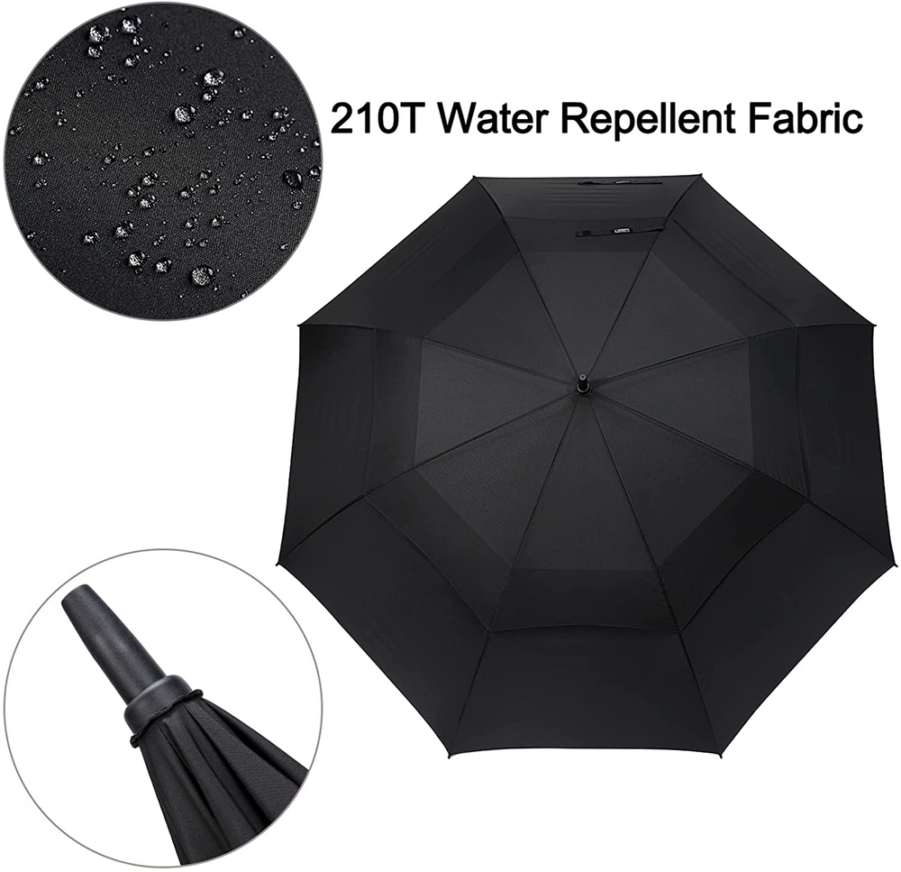 G4Free 72 Inch Huge Large Oversize Golf Umbrella Automatic Open Double Canopy Ve