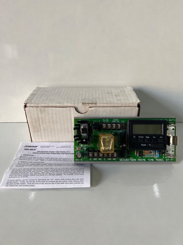 SECURITRON ASSA ABLOY DT-7   Prime Time Digital Timer