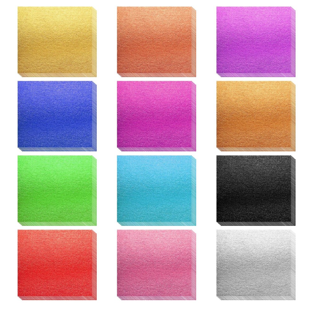 240 Sheets Gold Leaf 12 Colors Foil Multi-Color Imitation...