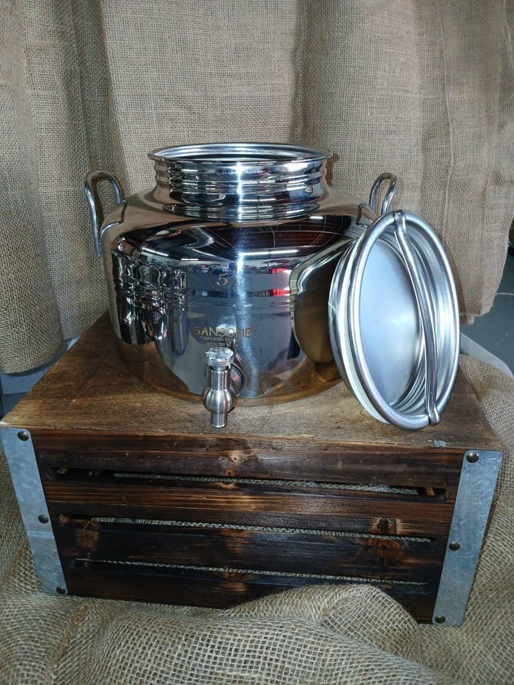 Sansone Stainless Fusti Tank - 10 L (2.6 gal) - Fermenter Beer Wine Moonshine